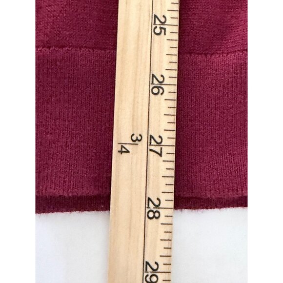 Express Mens Burgundy V-Neck Sweater XL Merino Wool Blend Preppy - Picture 7 of 8